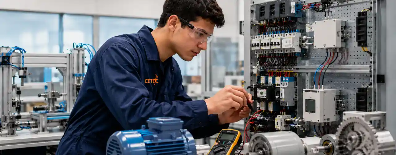 Domine a Indústria 4.0 com <span class="text-orange-500">Formação Técnica.</span>